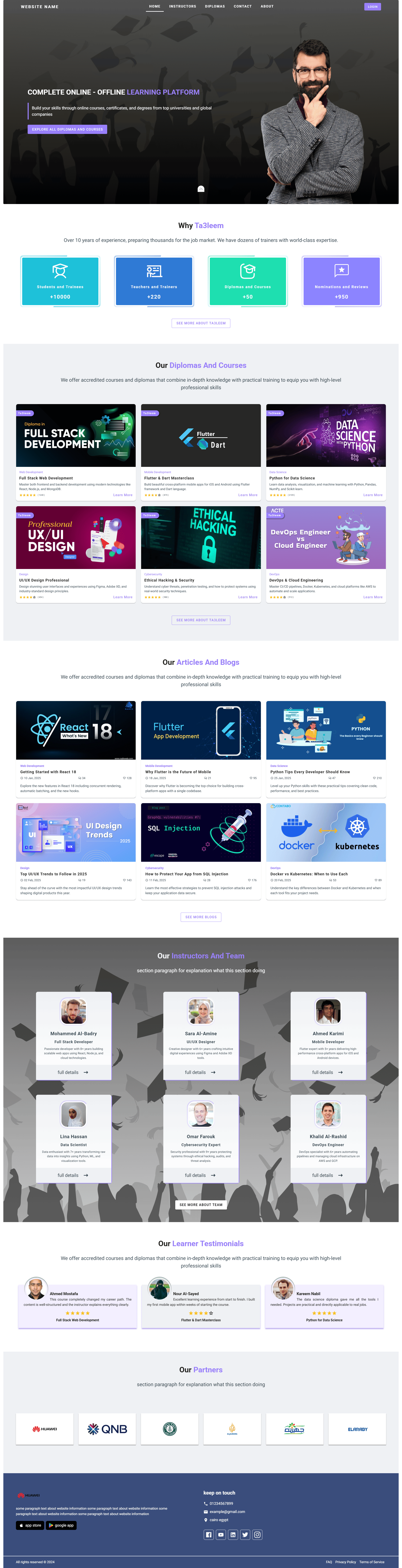 E-Learning Platform — Nuxt.js
