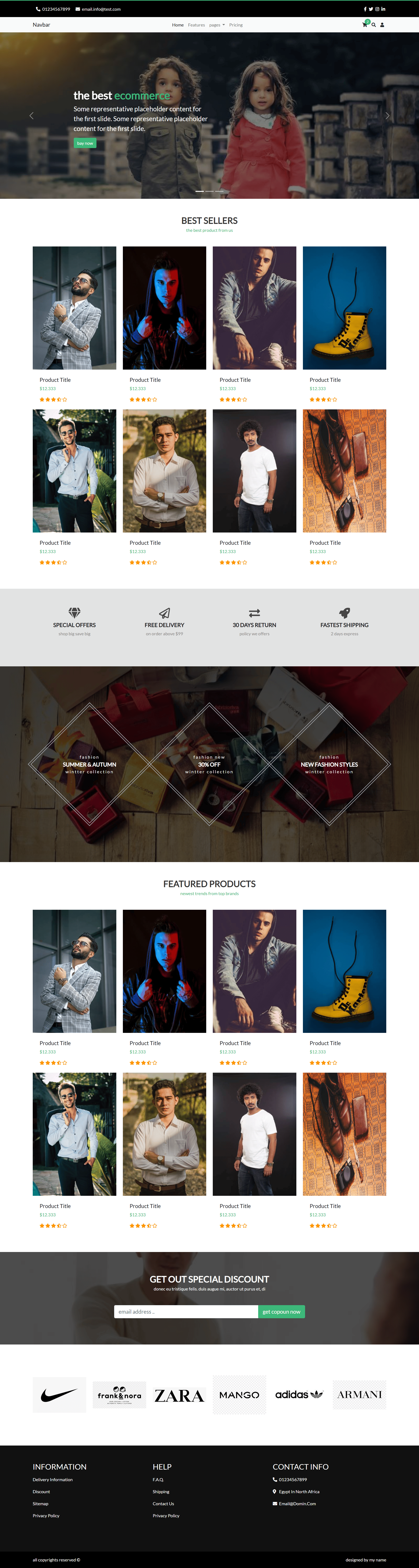 E-commerce Template — PSD to Code